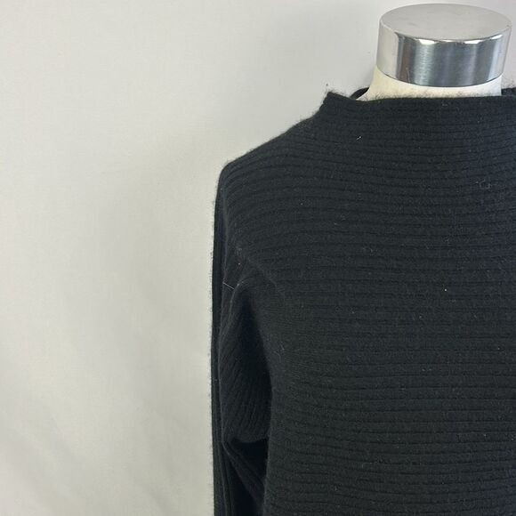 JโSociety NWT Black Cashmere Ribbed Mock Neck Sweater - Picture 2 of 6